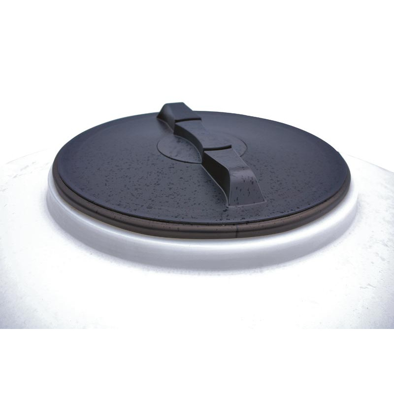 Deckel Ø 455 mm mit Abdeckring und Entlüftungsstopfen - Deckel Ø 455 mm mit Abdeckring und Entlüftungsstopfen -