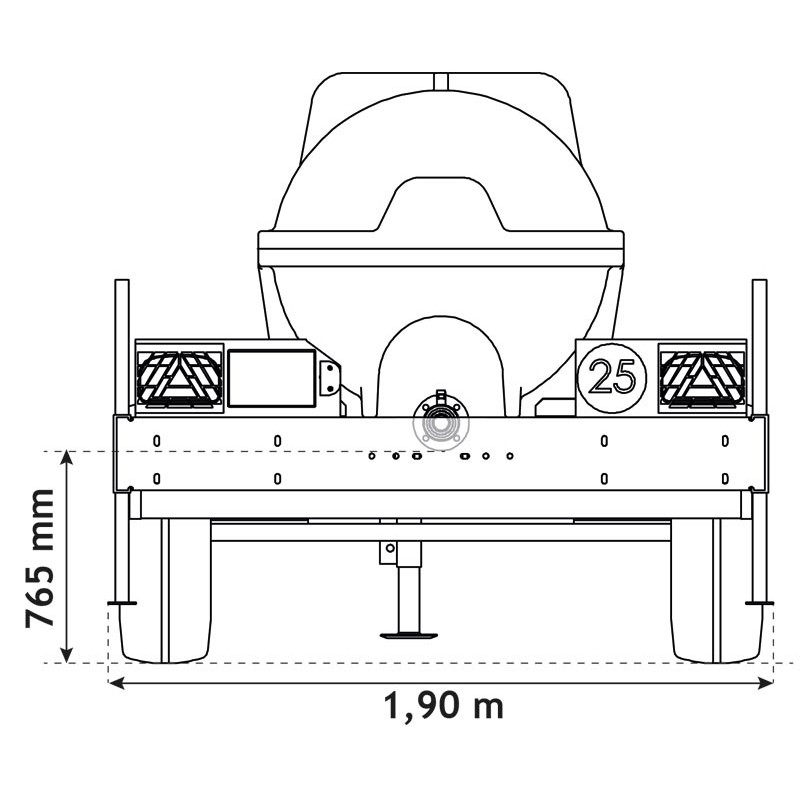 1000 l fahrbarer Tank für Schlepper