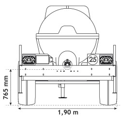 1500 l fahrbarer Tank für Schlepper