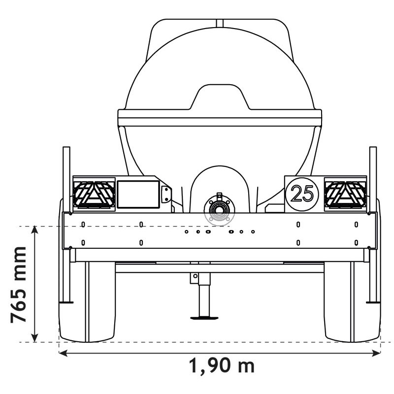 1500 l fahrbarer Tank für Schlepper