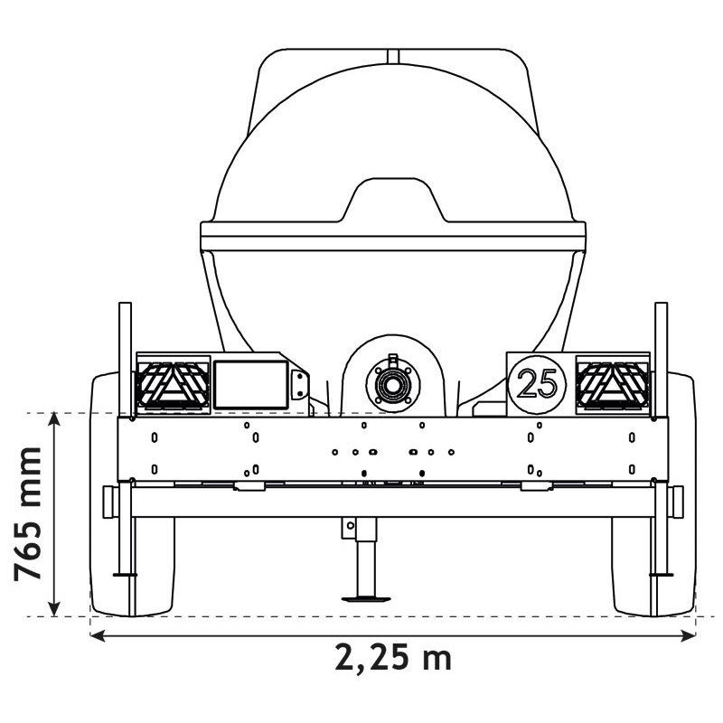 2300 l fahrbarer Tank für Schlepper
