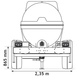 5500 l fahrbarer Tank für Schlepper