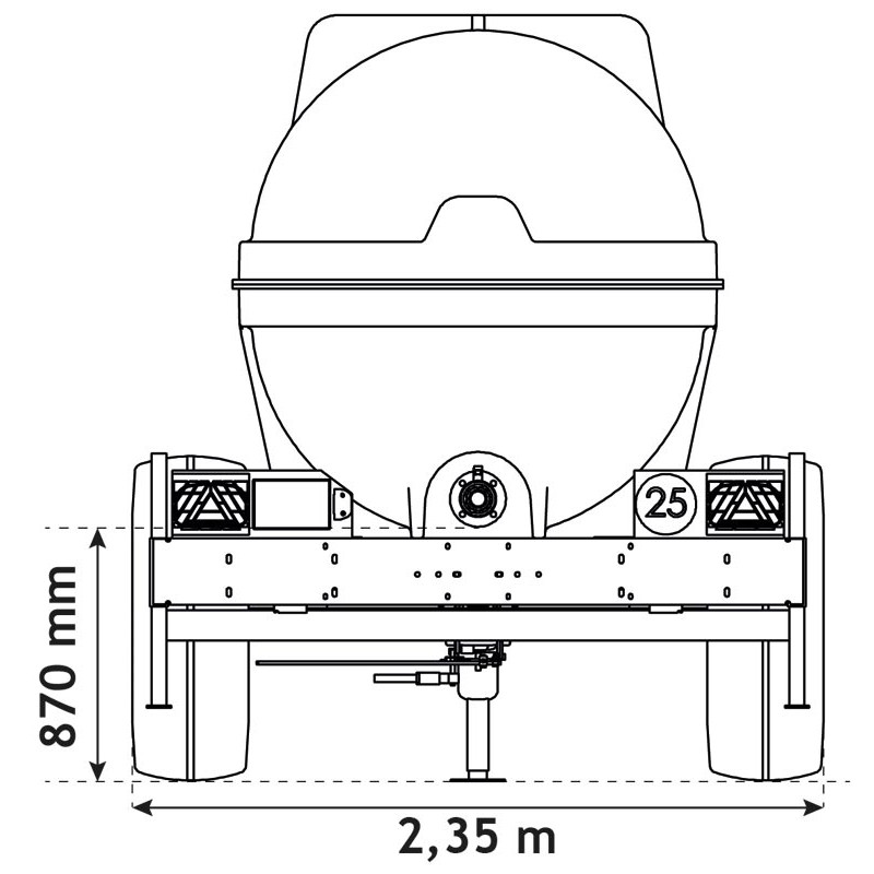 6400 l fahrbarer Tank für Schlepper