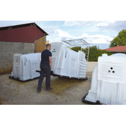 XXL Kälberiglu Komfortpaket, mit Spaltenboden