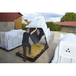 XXL Kälberiglu Komfortpaket, mit Spaltenboden