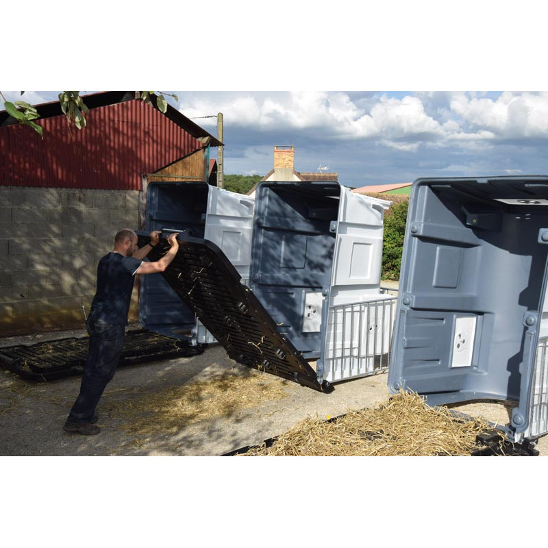 XXL Kälberiglu Komfortpaket, mit Spaltenboden