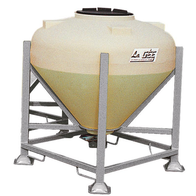 500 l Futtersilo auf Rahmengestell mit Schieber 