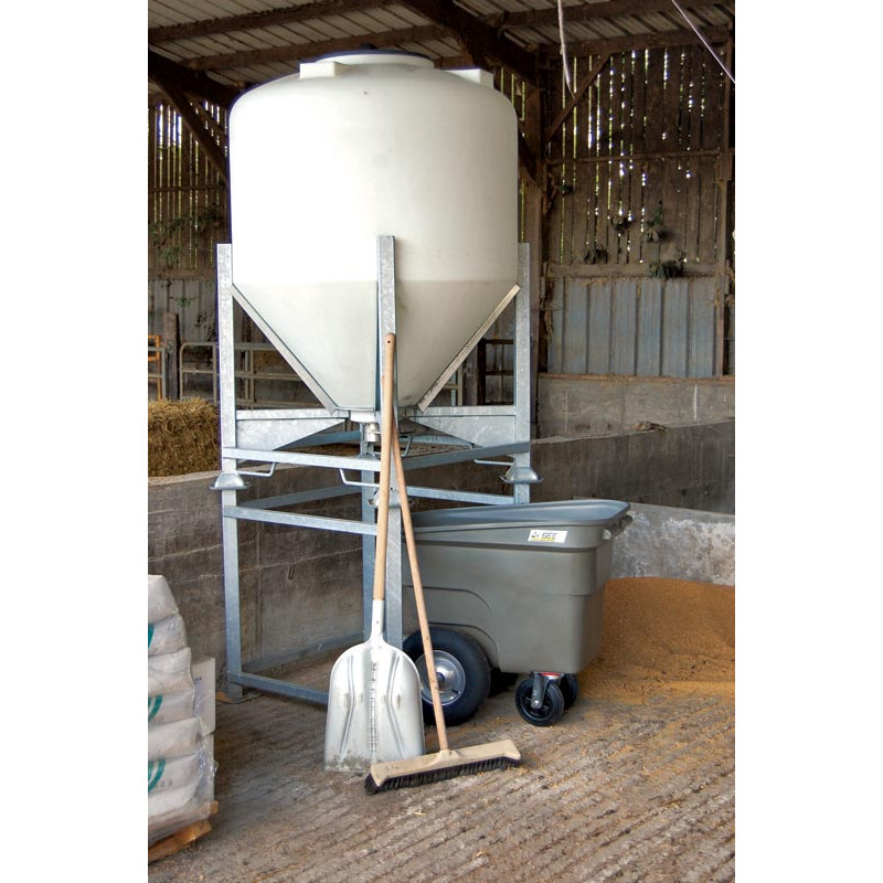 Fußerhöhung für Futtersilo mit Kleinem Fassungsvermögen auf Rahmengestell Fußerhöhung für Futtersilo mit Kleinem Fassungsvermögen auf Rahmengestell