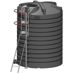 Feuerverzinkter Steigleiter mit Sicherheitsrahmen