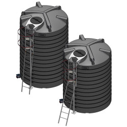 Feuerverzinkter Steigleiter mit Sicherheitsrahmen