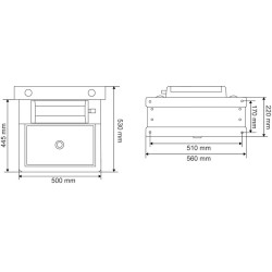 Einfache 25 M Polybac Tränke mit Innenrand und Befestigungsrahmen