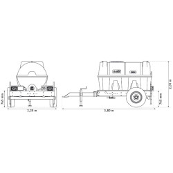 2300 l fahrbarer Tank für Schlepper 2300 l fahrbarer Tank für Schlepper