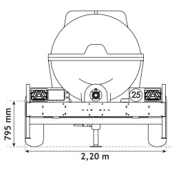 3100 l fahrbarer Tank für Schlepper