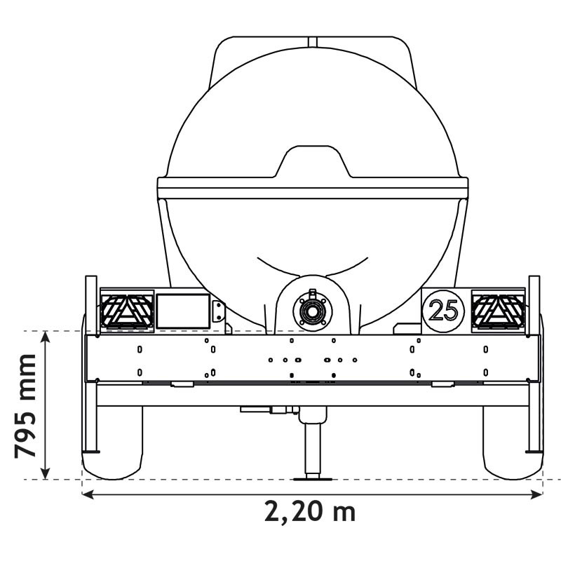 3100 l fahrbarer Tank für Schlepper