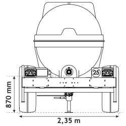 6400 l fahrbarer Tank für Schlepper