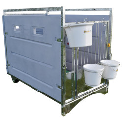 HYGIENE PRO fahrbare kälberbox aus kunststoff - Ausführung Einfach