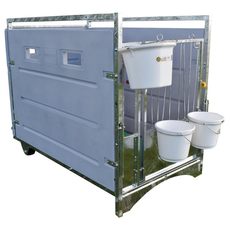 HYGIENE PRO fahrbare kälberbox aus kunststoff - Ausführung Einfach