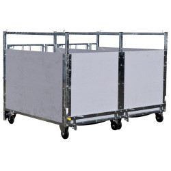 Fahrbare kälberbox STD - PVC - Ausführung DUO