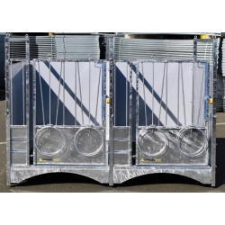 Fahrbare kälberbox STD - PVC - Ausführung DUO