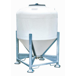 1000 l Futtersilo auf Rahmengestell mit Schieber 