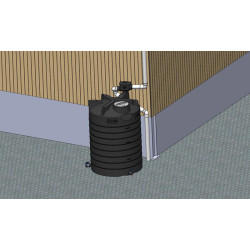 „LA GÉE Maxi Filter“ zur Rückgewinnung von Regenrinnenwasser für Wasser Lagertanks