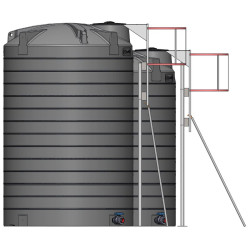 Feuerverzinkter Steigleiter mit Sicherheitsrahmen