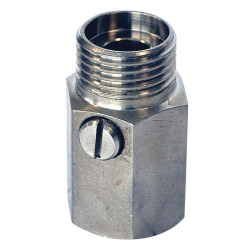1/2" AG/IG aus Edelstahl Verbindungsstück mit Durchflussmengenregler