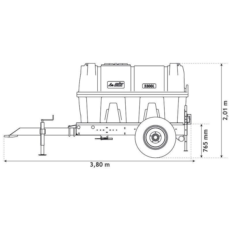 2300 l fahrbarer Tank für Schlepper 2300 l fahrbarer Tank für Schlepper