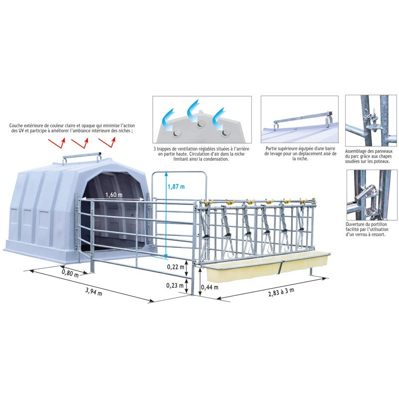 Gruppeniglu mit Umzäunung