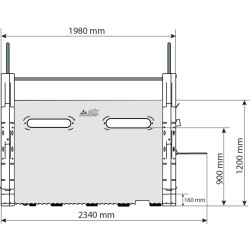 Trennwand für Hygiene Pro Kälberboxen in Reihe