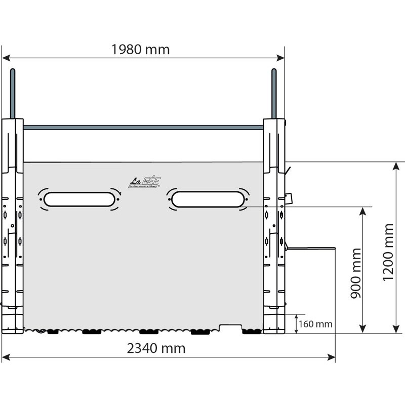 Trennwand für Hygiene Pro Kälberboxen in Reihe