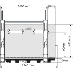 Trennwand für Hygiene Pro Kälberboxen in Reihe