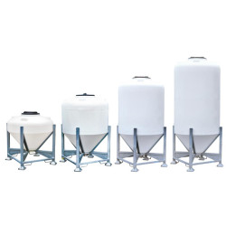 500 l Futtersilo auf Rahmengestell mit Schieber 