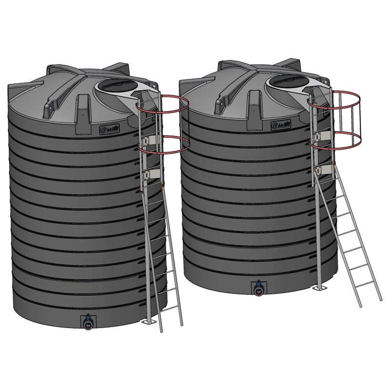 Feuerverzinkter Steigleiter mit Sicherheitsrahmen