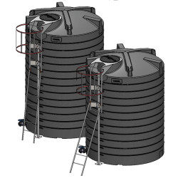 Feuerverzinkter Steigleiter mit Sicherheitsrahmen