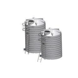 Feuerverzinkter Steigleiter mit Sicherheitsrahmen