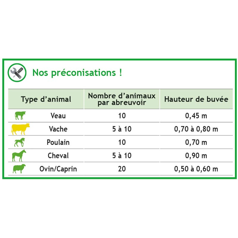 AUTODRINK Tränke mit senkrechter Zunge