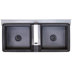 Doppelte 72 M Polybac Tränke mit Innenrand und Befestigungsrahmen Doppelte 72 M Polybac Tränke mit Innenrand und Befestigungsrahmen