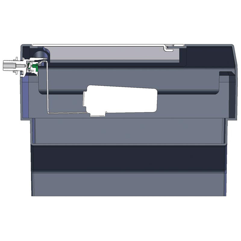 Doppelte 72 M Polybac Tränke mit Innenrand und Befestigungsrahmen Doppelte 72 M Polybac Tränke mit Innenrand und Befestigungsrahmen