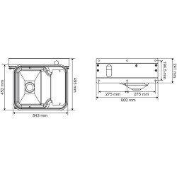 Einfache Polybac 30 M Tränke mit Vollrand und Befestigungsrahmen Einfache Polybac 30 M Tränke mit Vollrand und Befestigungsrahmen