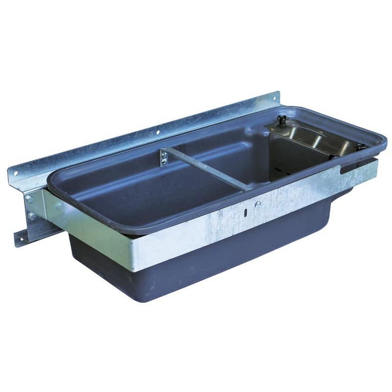 Doppelte Polybac 75 M Tränke mit Vollrand und Befestigungsrahmen Doppelte Polybac 75 M Tränke mit Vollrand und Befestigungsrahmen