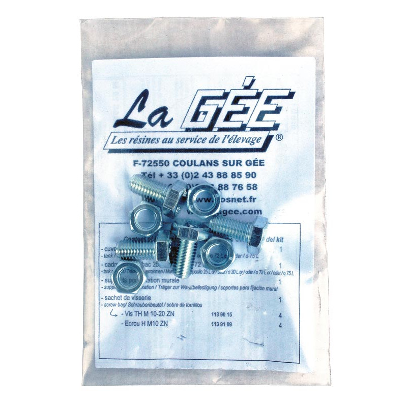 Metallhalter für POLYBAC 30 M Tränke mit Innenrand Metallhalter für POLYBAC 30 M Tränke mit Innenrand