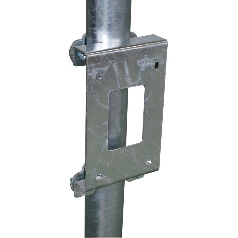 PLATTE MIT 1/2 SCHELLE ZUR TRÄNKEBEFESTIGUNG AN PFOSTEN